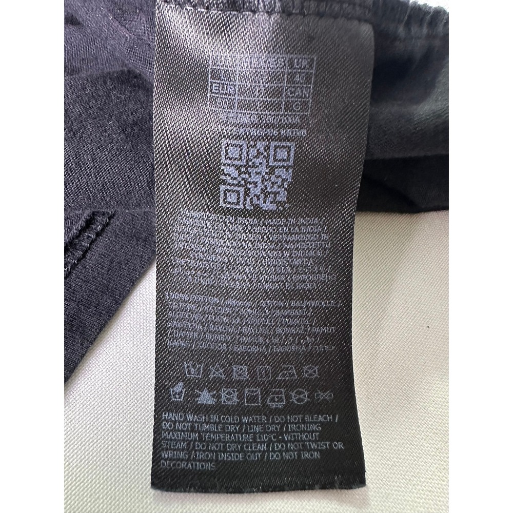 Guess Los Angeles Men's Black Henley Shirt Short Sleeve Embossed Logo Size Large - Picture 4 of 9
